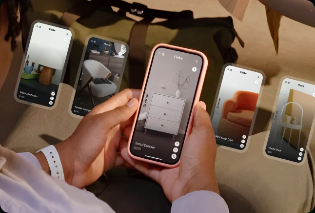 Phone showing several Rubikc storefront variants side by side